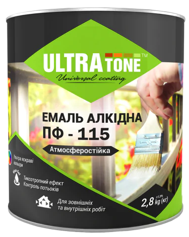 Емаль алкідна ULTRATONE ПФ-115 смарагдова (2,8кг)